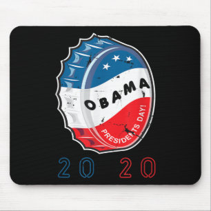 Vote Button Vintage Funny Obama Colourful Design  Mouse Mat
