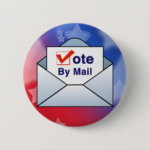 Vote By Mail 6 Cm Round Badge
