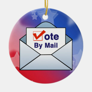 Vote By Mail Ceramic Tree Decoration