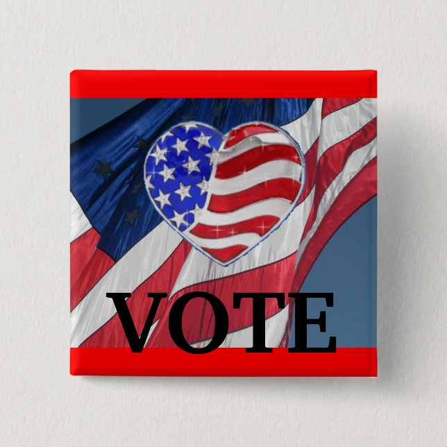 Vote - Campaign Election Button (Front)
