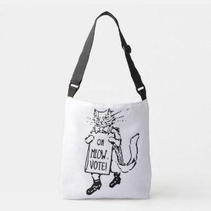 VOTE CAT VINTAGE TOTE