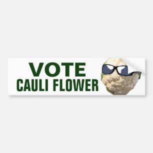 Vote Cauli Flower Bumper Sticker
