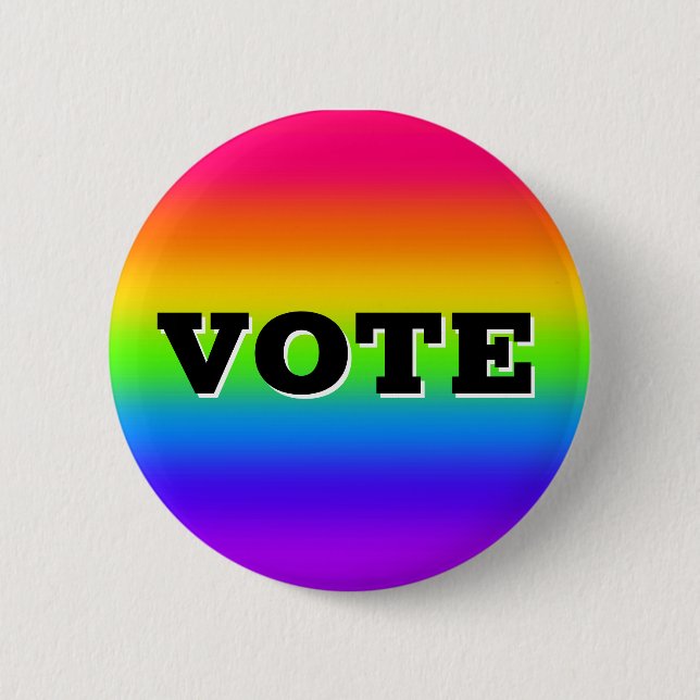 VOTE (change the words) 6 Cm Round Badge (Front)