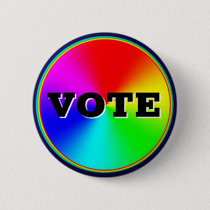 VOTE (change the words) 6 Cm Round Badge