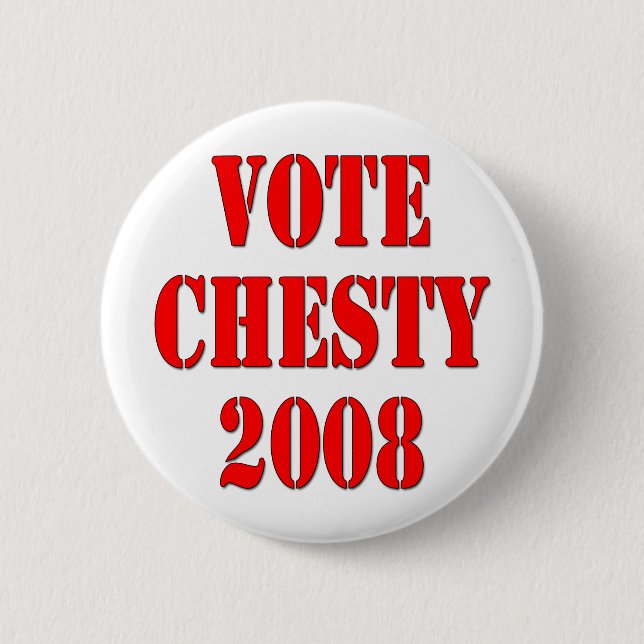 Vote Chesty 2008 6 Cm Round Badge (Front)