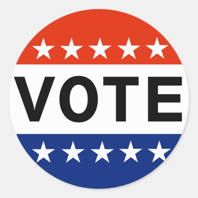 Vote Classic Round Sticker (Front)