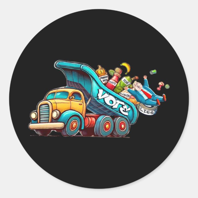 Vote  classic round sticker (Front)