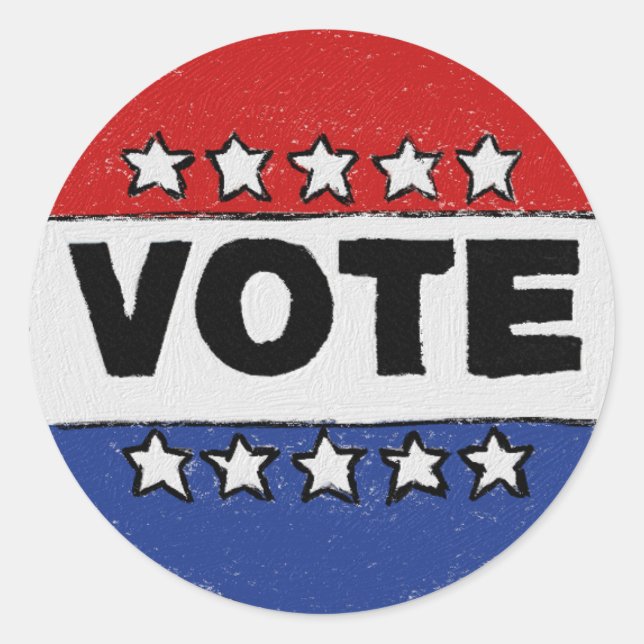 Vote Classic Round Sticker (Front)