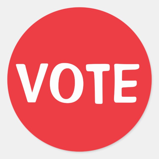 VOTE CLASSIC ROUND STICKER (Front)
