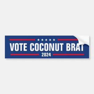 VOTE COCONUT BRAT BUMPER STICKER