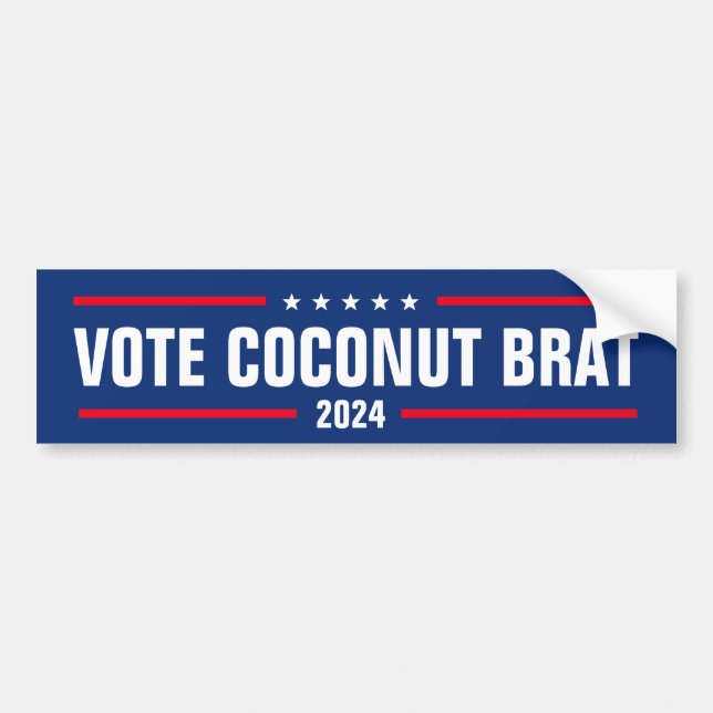 VOTE COCONUT BRAT BUMPER STICKER (Front)