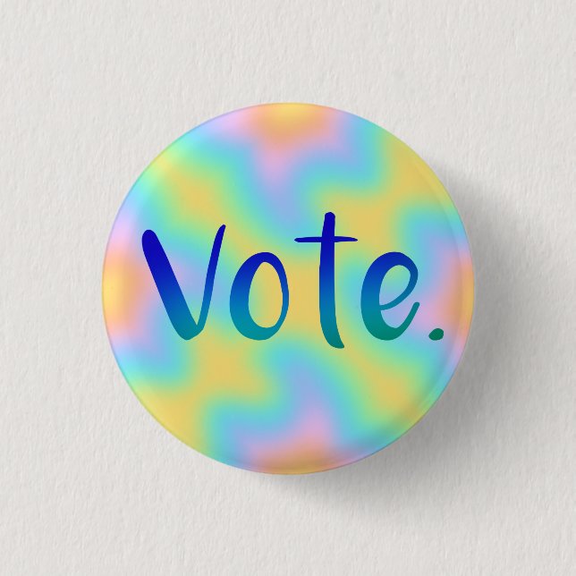 Vote. Colourful Button (Front)