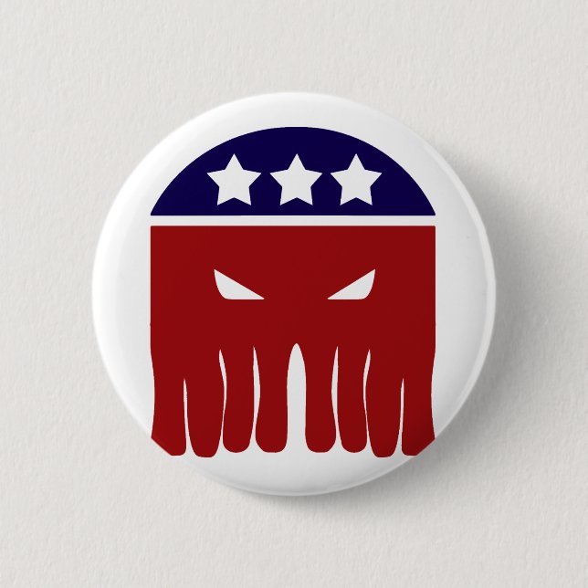Vote Cthulhu 6 Cm Round Badge (Front)