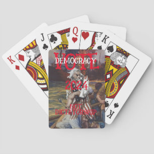 VOTE DEMOCRACY NOT DICTATORSHIP 2024 PLAYING CARDS