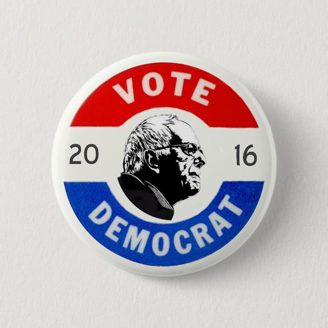 Vote Democrat 6 Cm Round Badge (Front)