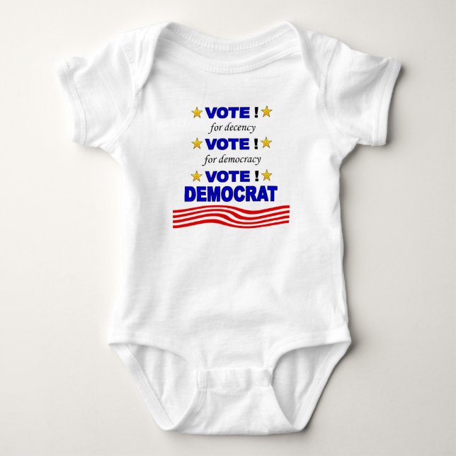 Vote Democrat Baby Bodysuit (Front)