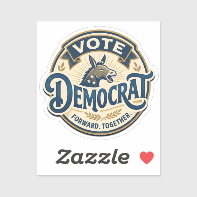Vote Democrat Forward Together – Vintage Patriotic (Sheet)