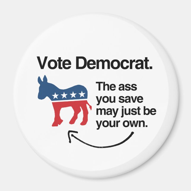 VOTE DEMOCRAT -.png Magnet (Front)