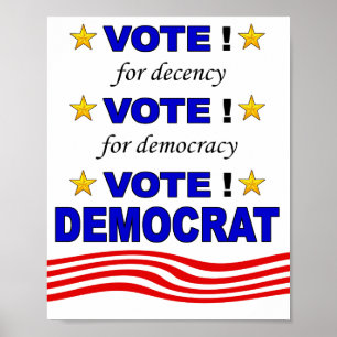 Vote Democrat Poster
