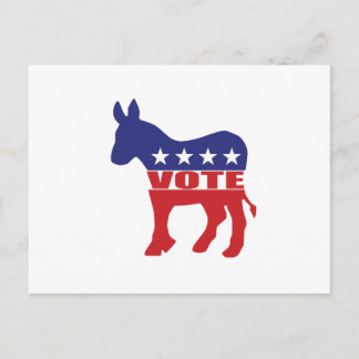 Vote Democratic Party Invitation Postcard