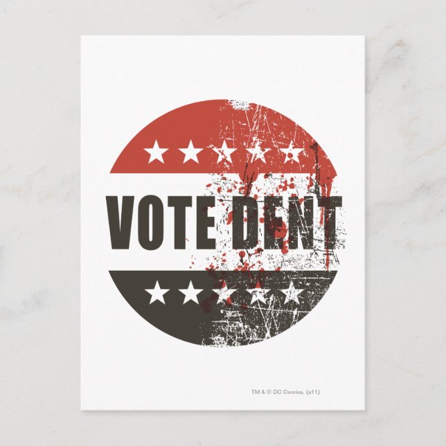 Vote Dent sticker Postcard (Front)