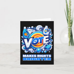 Vote Detergent Bright Right Funny Vintage 2024  Card