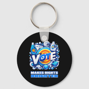 Vote Detergent Bright Right Funny Vintage 2024 Key Ring