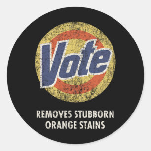 Vote Detergent Funny Vintage  Classic Round Sticker