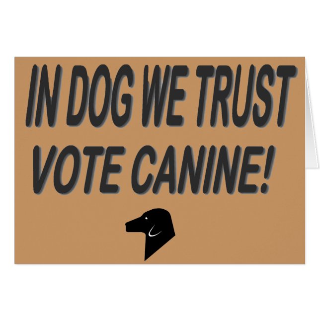 Vote Dog with Black Text (Front Horizontal)