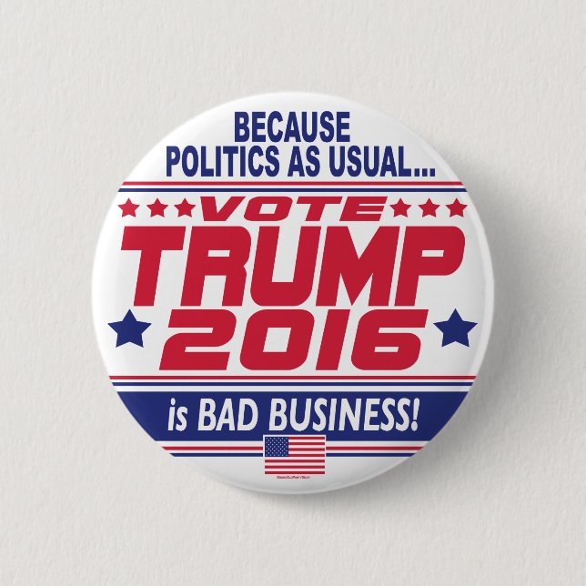 Vote Donald Trump 2016 6 Cm Round Badge (Front)