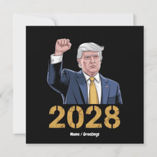 Vote Donald Trump 2028 Pro Trump USA Flag  Invitation