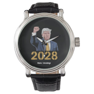Vote Donald Trump 2028 Pro Trump USA Flag Watch