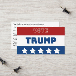 Vote Donald Trump Calling Card