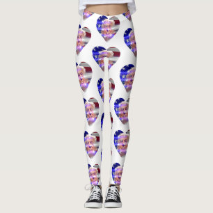 vote donald trump heart leggings