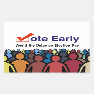 Vote Early Rectangular Sticker
