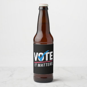Vote Election 2024 Voter Democrat Politics Beer Bottle Label