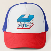 VOTE Election Day Voting Ballot Box Poll Worker