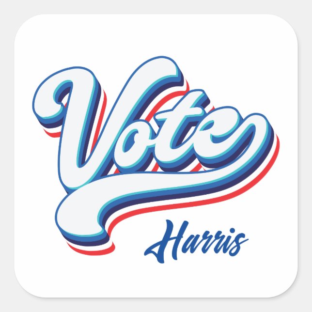Vote Election Typography  Square Sticker (Front)