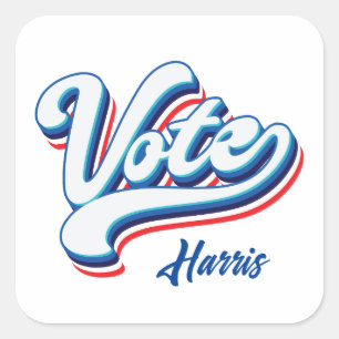 Vote Election Typography  Square Sticker