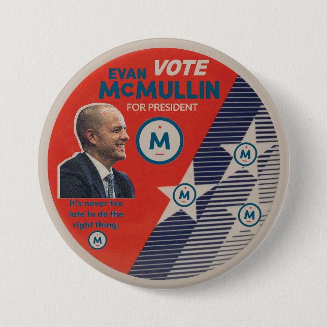 Vote Evan McMullin 2016 7.5 Cm Round Badge (Front)