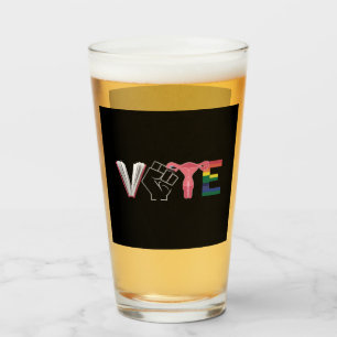 Vote Feminist Women's Rights Banned Books LGBTQ Glass