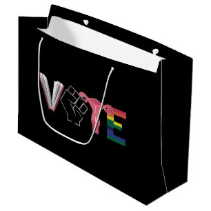 Vote Feminist Women's Rights Banned Books LGBTQ Large Gift Bag