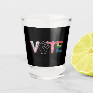 Vote Feminist Women's Rights Banned Books LGBTQ Shot Glass