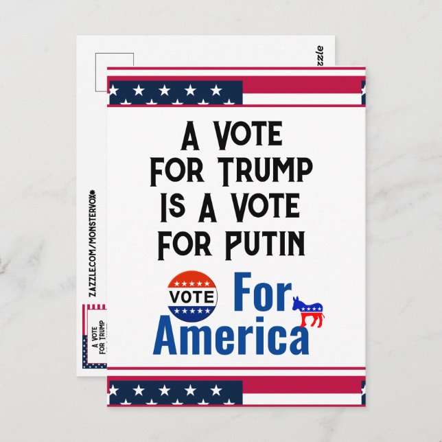 Vote For America Postcard (Front/Back)
