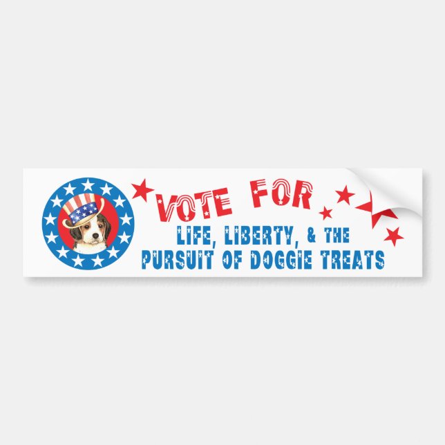 Vote for Beagle Bumper Sticker (Front)