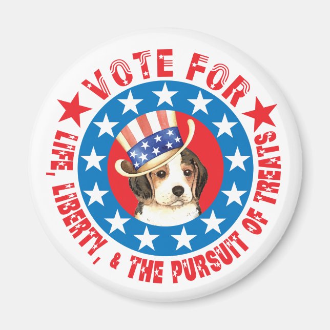 Vote for Beagle Magnet (Front)