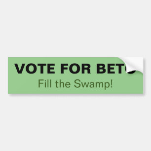 Vote for Beto Fill the Swamp Bumper Sticker