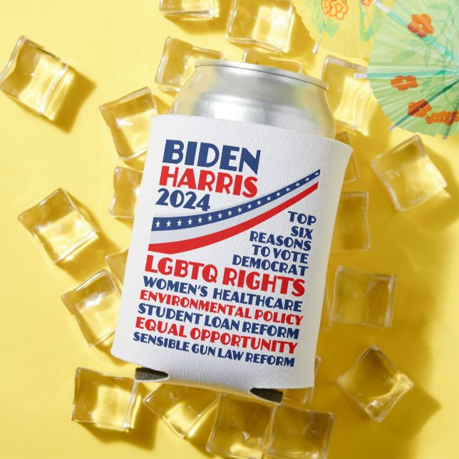 Vote for Biden Harris 2024 Election Platform Can Cooler (In Situ Summer)