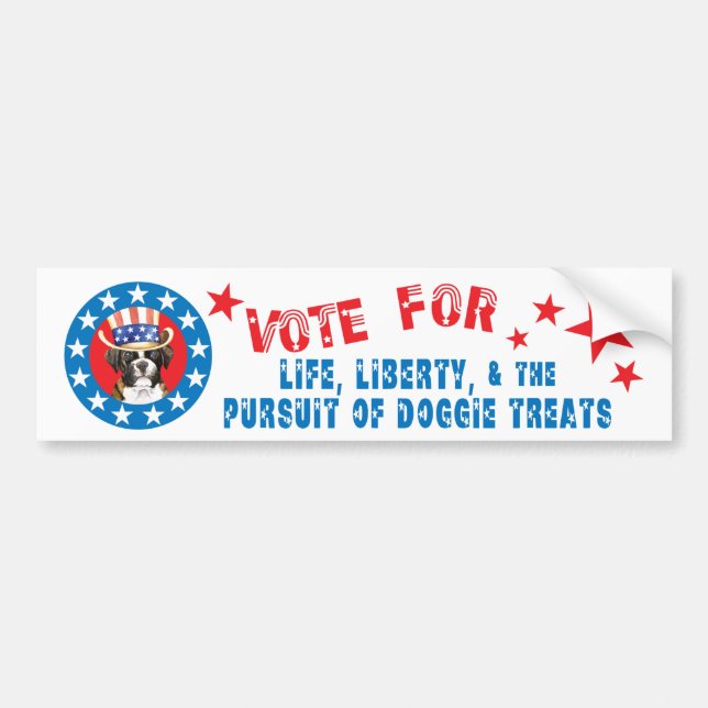 Vote for Boxer Bumper Sticker (Front)