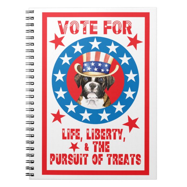 Vote for Boxer Notebook (Front)